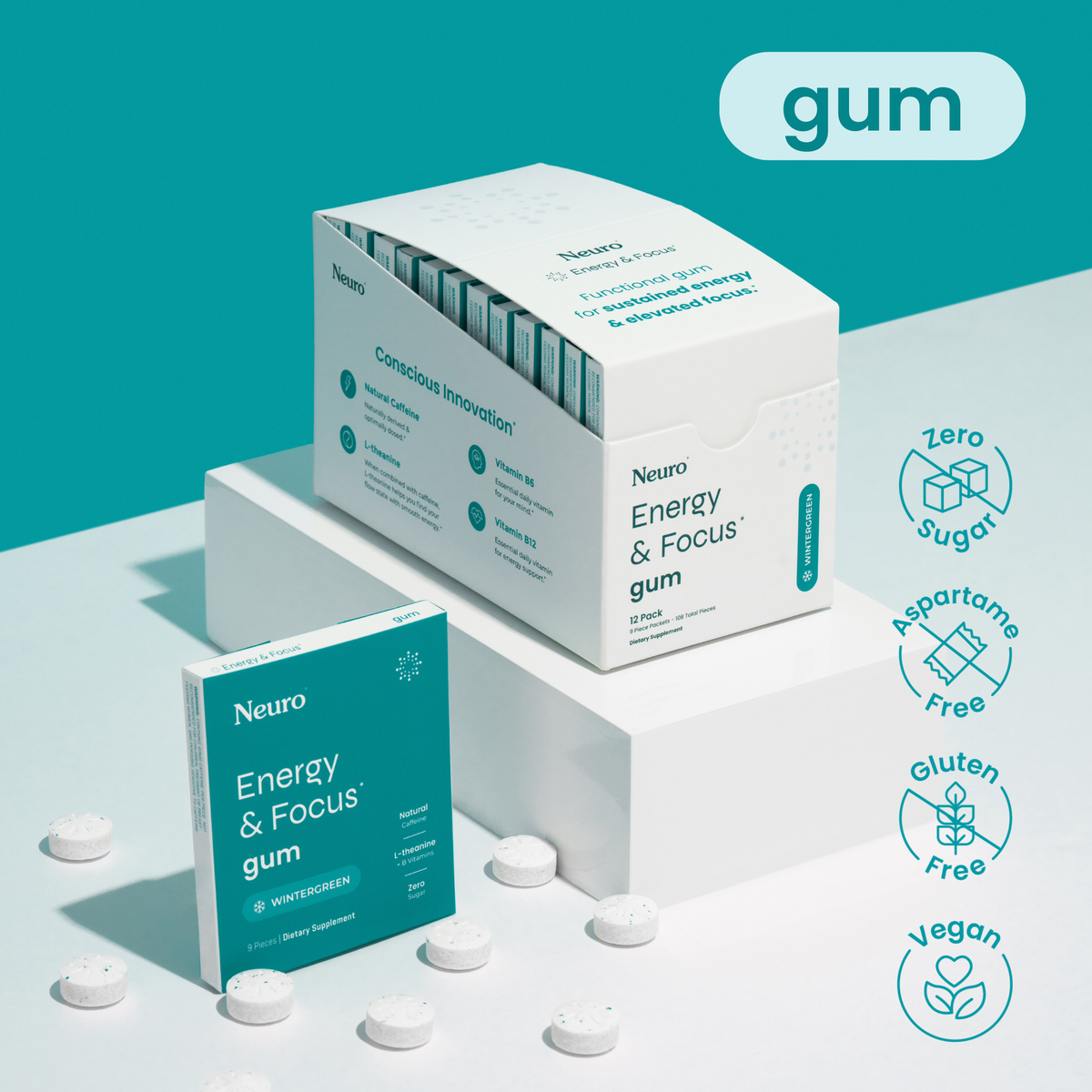 Energy and Focus Gum – Neuro Wholesale (USA)