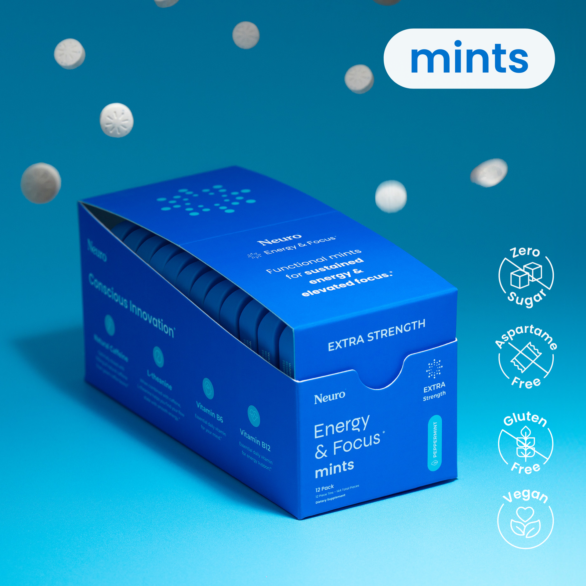 Energy and Focus Extra Strength Mints – Neuro Wholesale (USA)