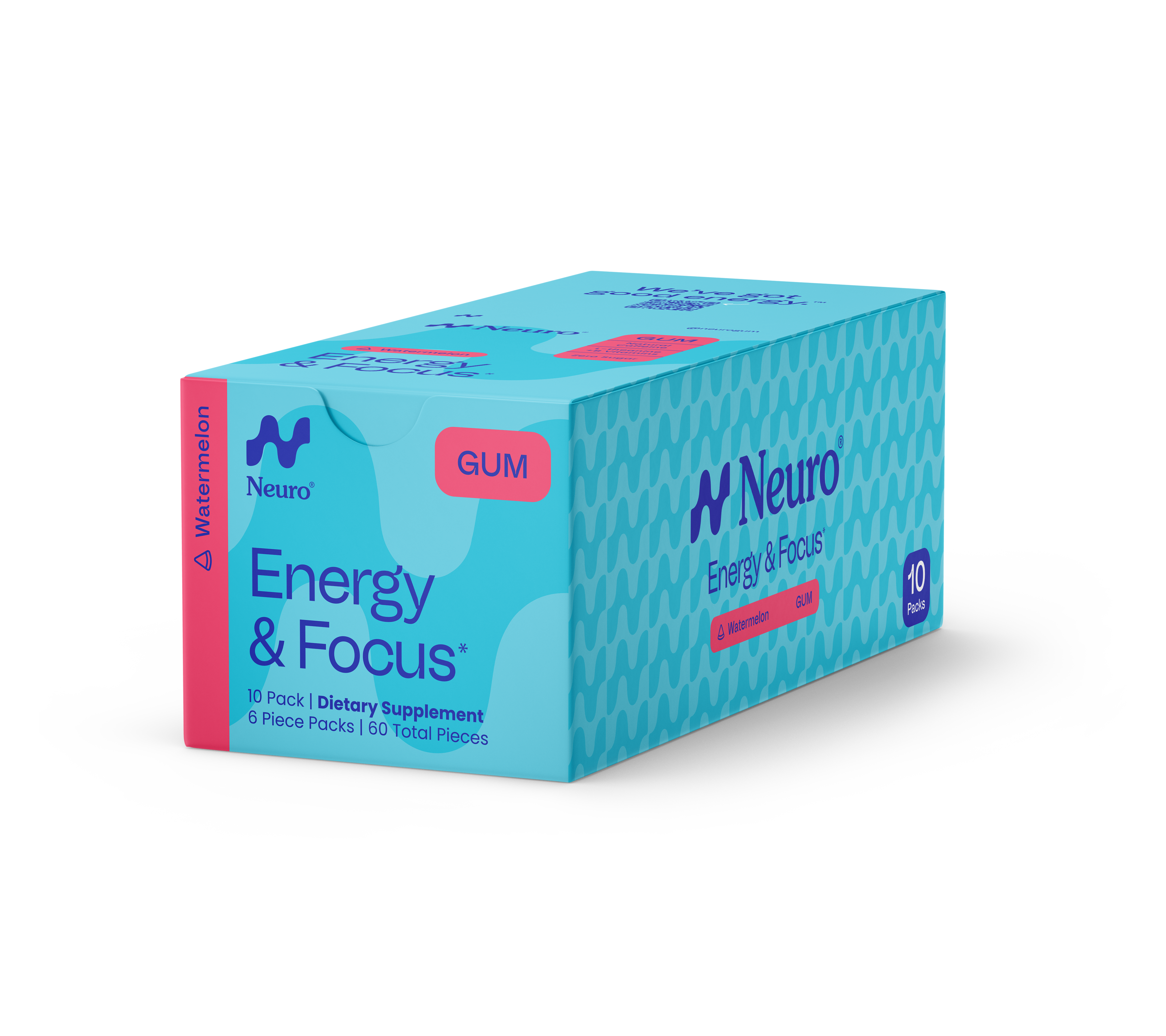 NeuroGum Energy & Focus Watermelon 10-pack