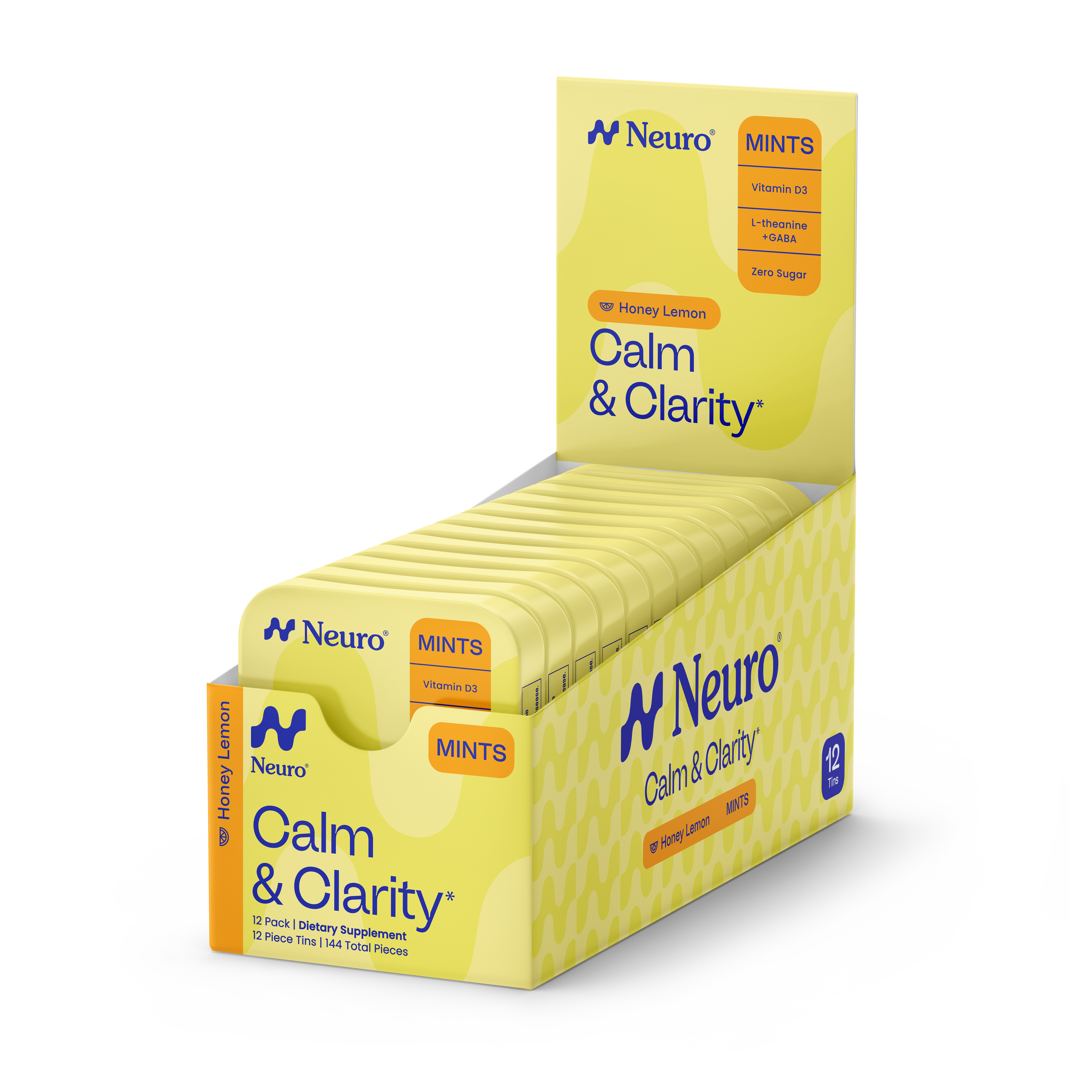 Neuro Mints | GABA + L-theanine + Vitamin D3 | Calm and Clarity Mints